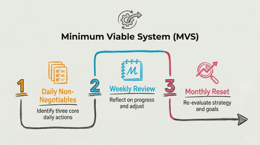 Visual illustration of the minimal viable system.